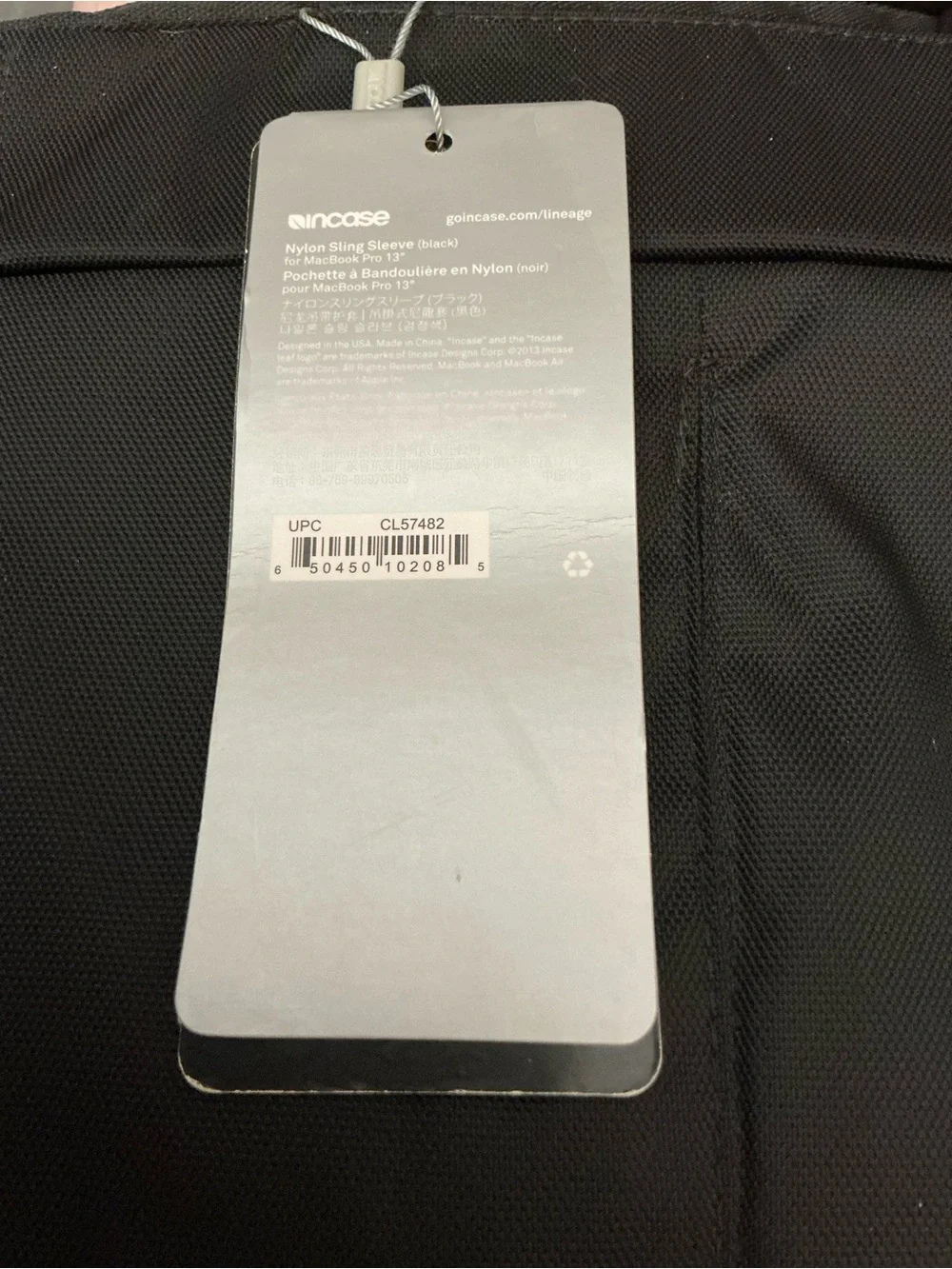 Incase Nylon Sling Sleeve- MacBook Pro 13”- Airport Security Friendly